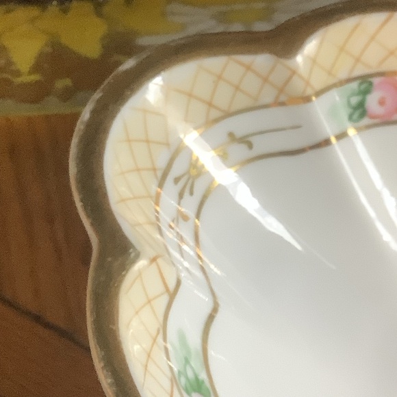 Antique Nippon Hand-painted Oval Serving Bowl/ Dish - Picture 13 of 15